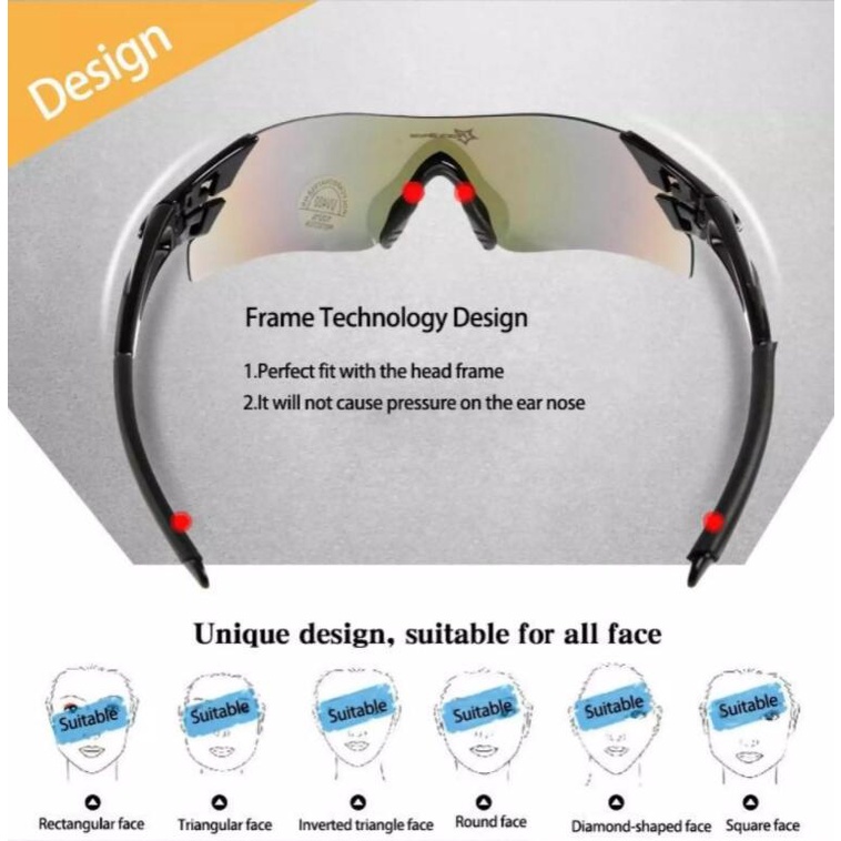 Kính mát thể thao Rockbros phân cực chống tia UV400 cho nam