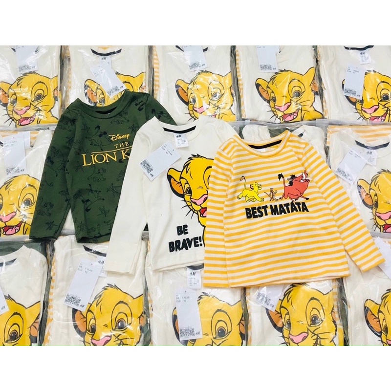[GIÁ TỐT]SET 3 ÁO LION DÀI TAY THU ĐÔNG COTTON