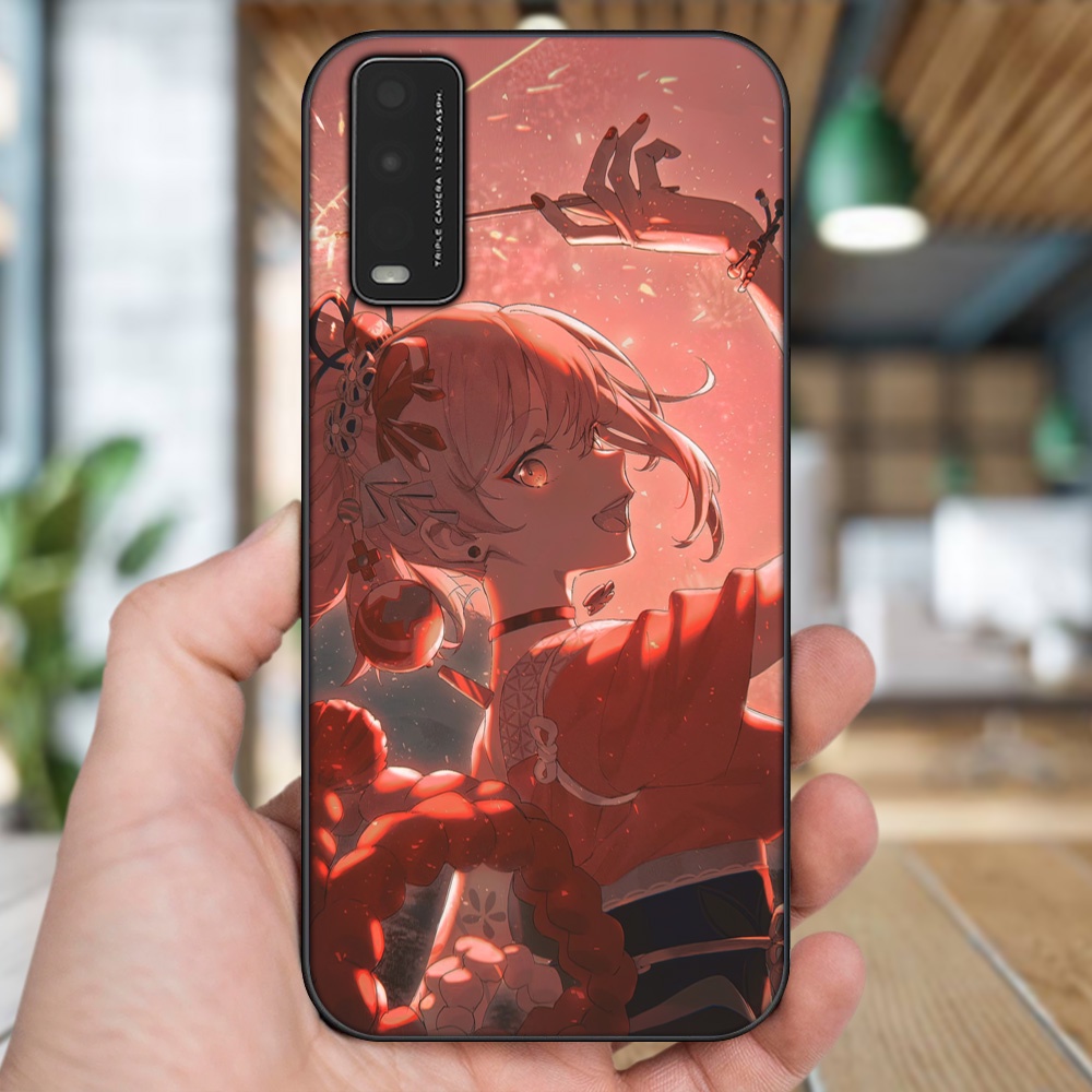 Ốp lưng Vivo Y20, Y20s, Y12s viền đen in hình Yoimiya Genshin Impact