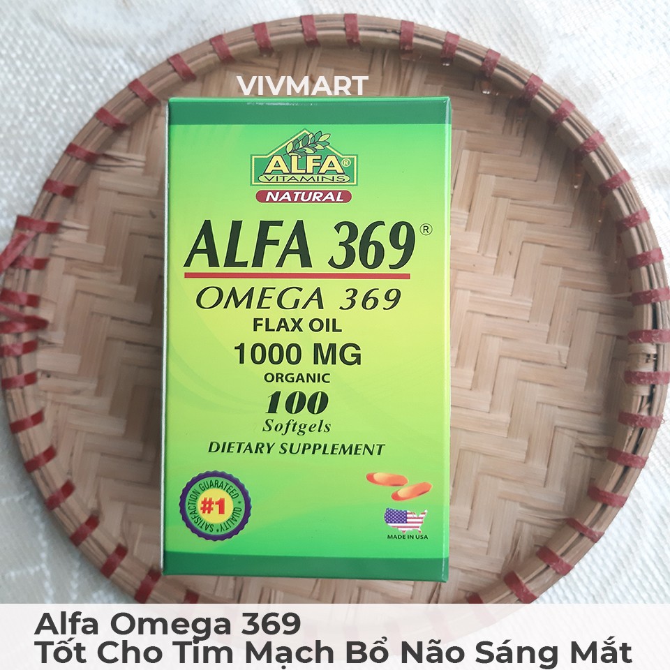 [GIÁ SỈ] ALFA OMEGA 369 MỸ - Bổ não, khỏe tim, Tăng cường thị lực, trí nhớ và làm đẹp da