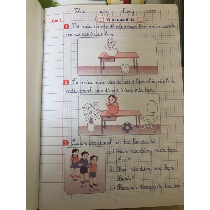 Sách - Bộ vở ô li Bài tập Toán lớp 1 - bộ Bình Đẳng