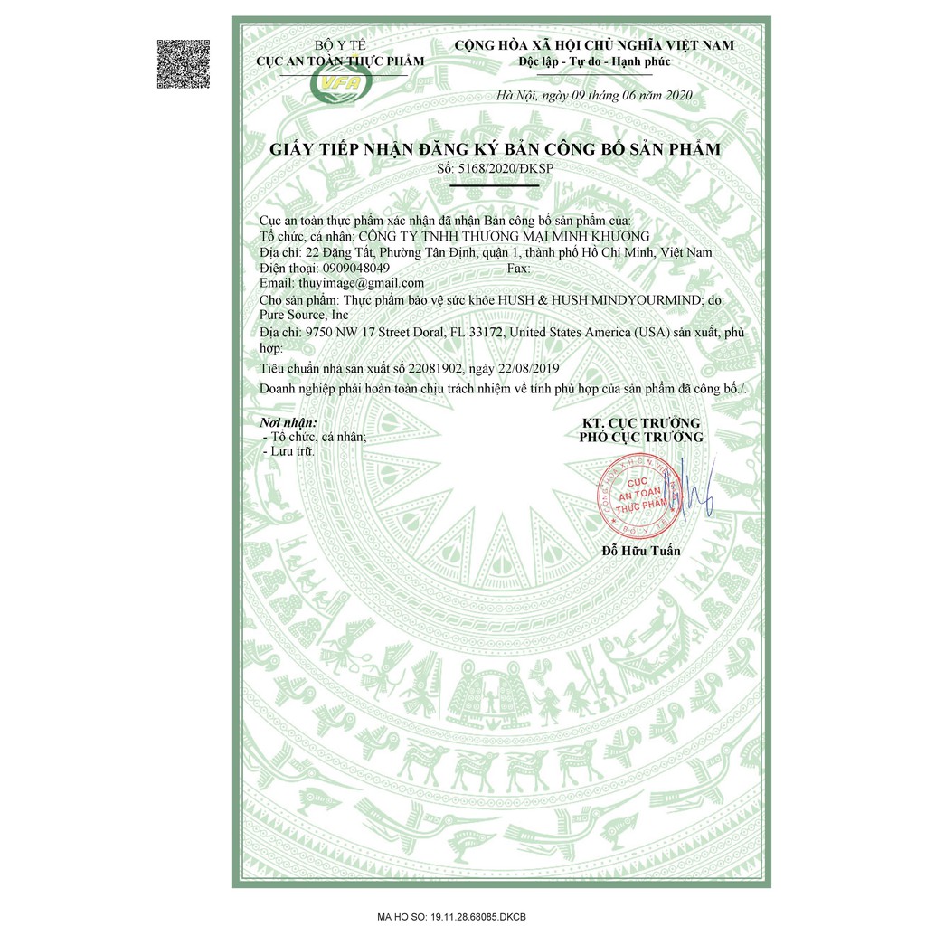 [CÓ TEM CHÍNH HÃNG] Viên Uống Giảm Stress, Cải Thiện Mất Ngủ Image Hush & Hush Mind Your Mind | Thế Giới Skin Care
