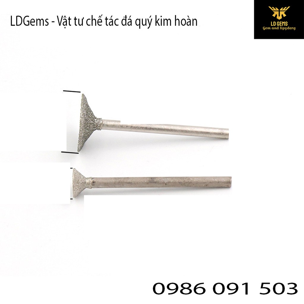 Mũi mài kim cương (MÃ Q) Cốt 2.35mm  chuyên dụng mài, chạm, khắc tượng ngọc, đá quý, đá thô, đá cảnh