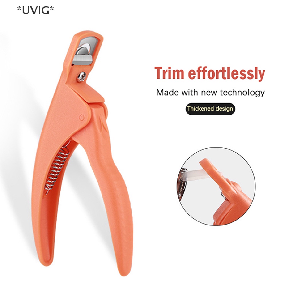 [[UVIG]] 1Pc Nail Art Clipper U word False Tips Edge Cutters Manicure Colorful Nail Tool [Hot Sell]
