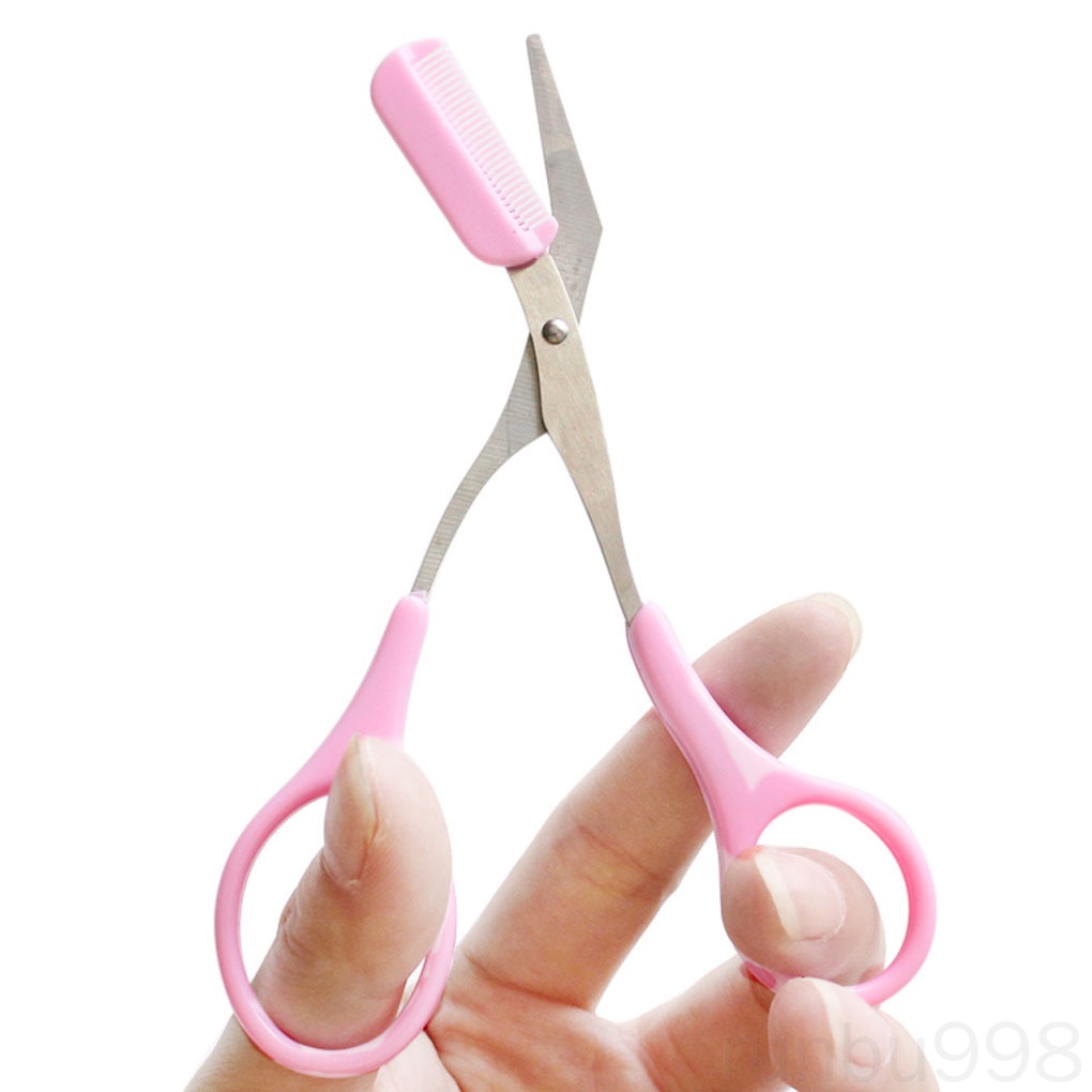 [Hàng mới về] Kéo cắt tỉa lông mày kèm lược chải thích hợp cho người mới bắt đầu