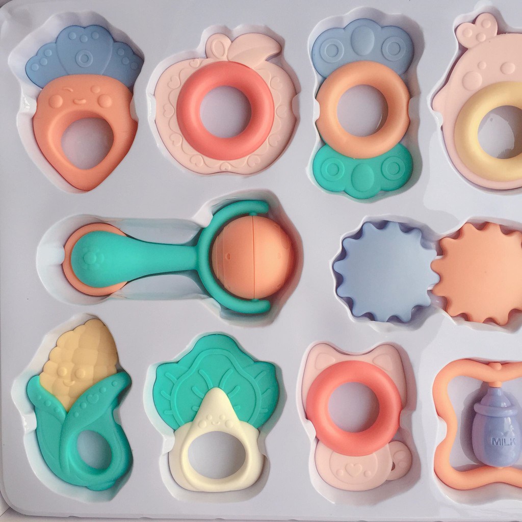 Bộ 10 Xúc xắc gặm nướu BabyRattle an toàn cho bé