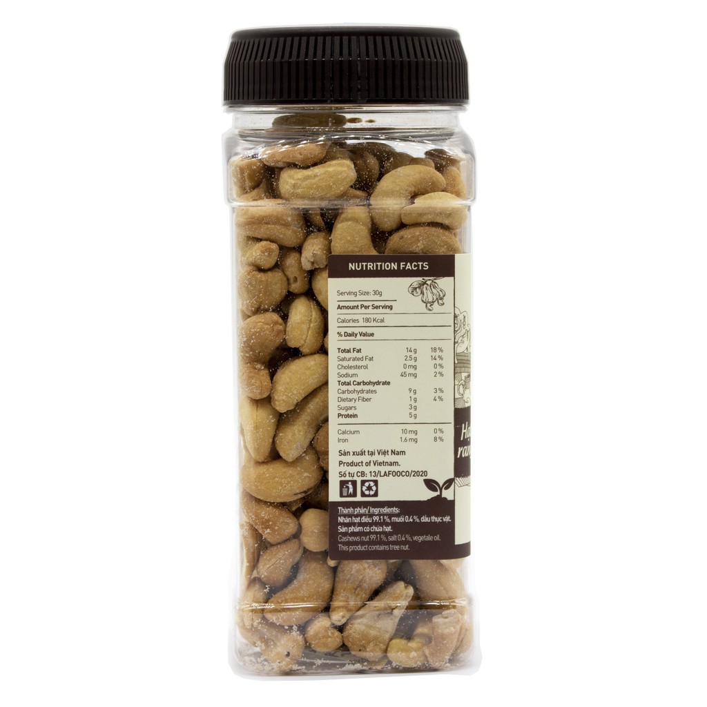 Hạt Điều Rang Muối 270g LAFOOCO salted roasted cashew nuts