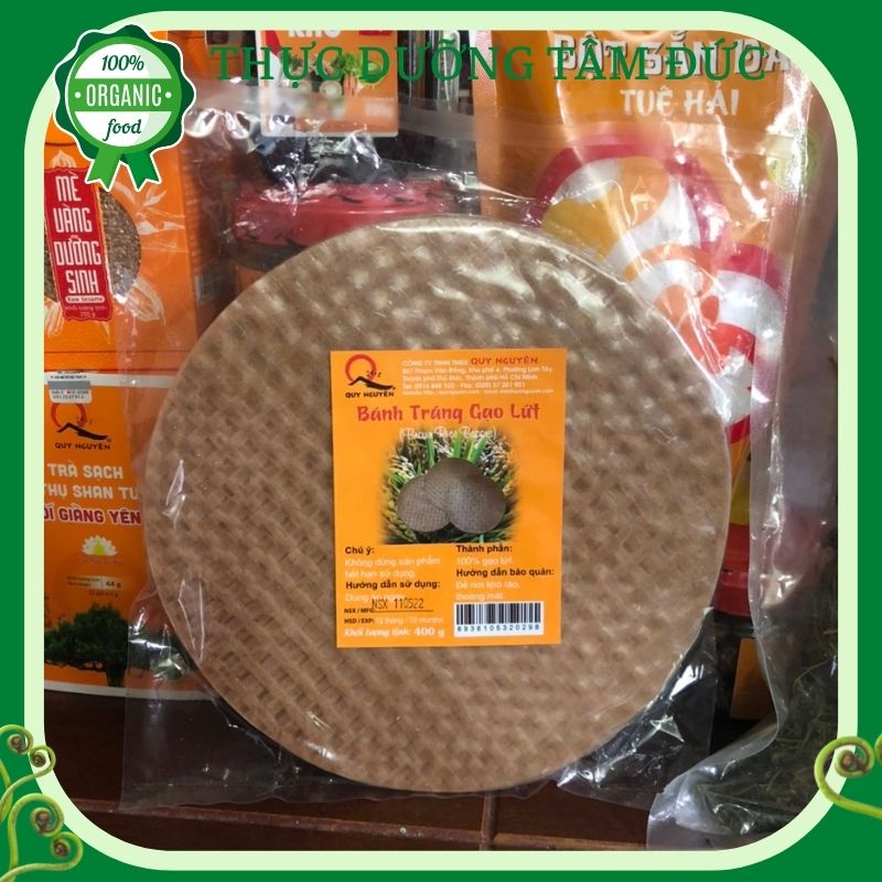 Bánh tráng gạo lứt Quy Nguyên xấp 400g