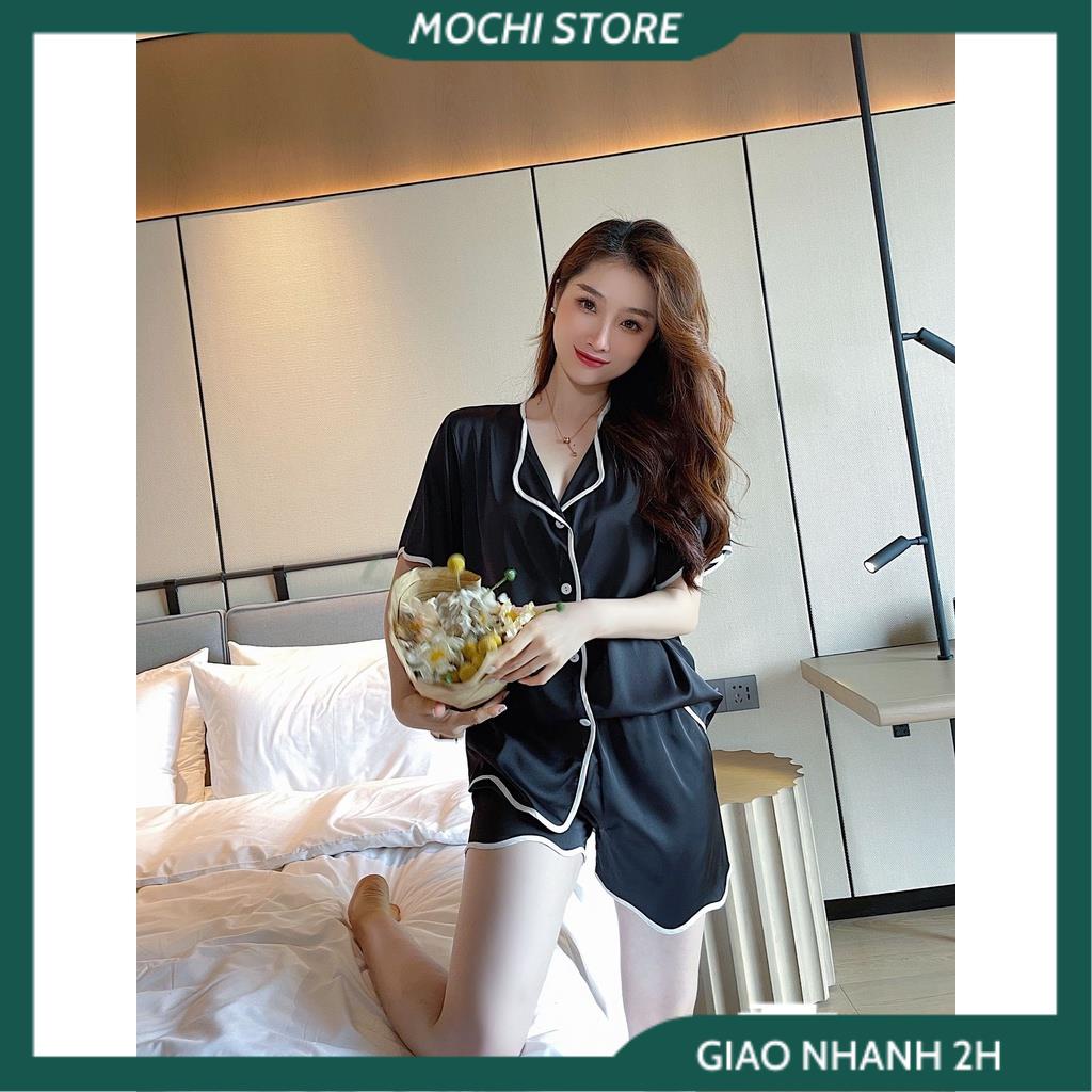 Đồ Pijama, Bộ Áo Cánh Dơi Quần Đùi Lập Thể , Đồ Mặc Nhà Chất Lụa Satin Màu Trơn  Mịn Mát Form Rộng Thoải Mái. | BigBuy360 - bigbuy360.vn