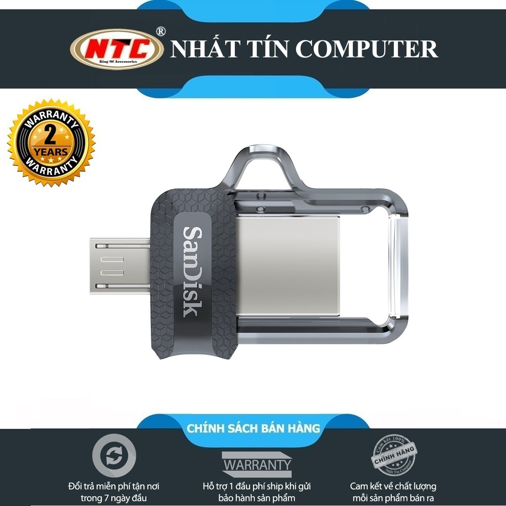 USB OTG SanDisk Ultra 64GB Dual Drive m3.0 150MB/s (Bạc)