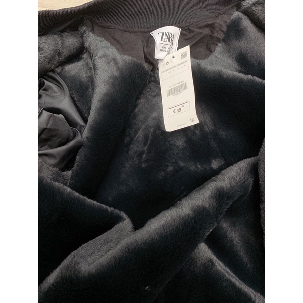 Áo da lộn lót gió nam màu đen-áo bomber zara nam xuất dư