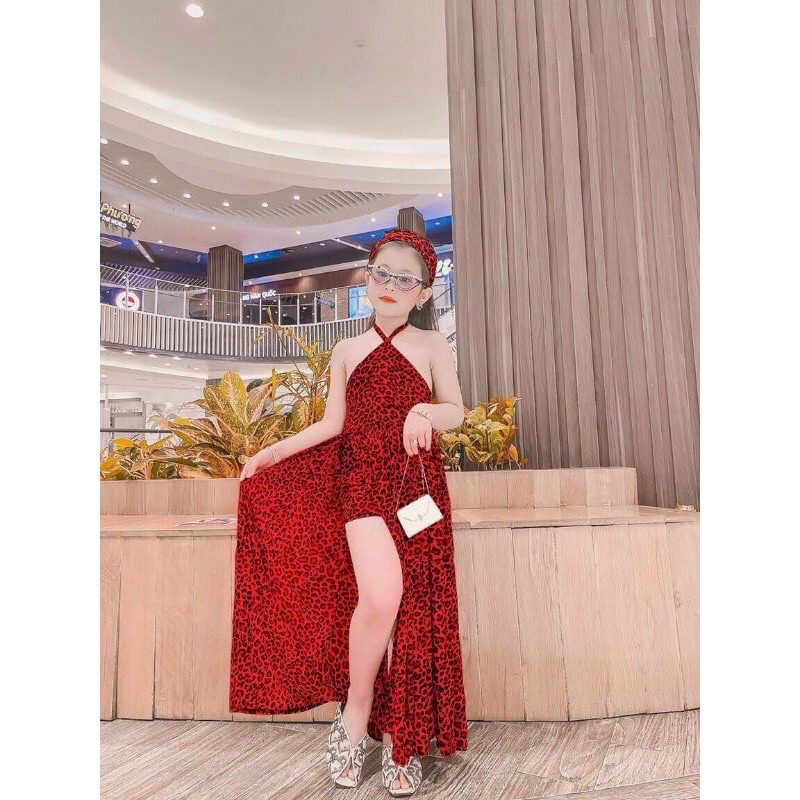 Đầm Maxi hở lưng cho bé