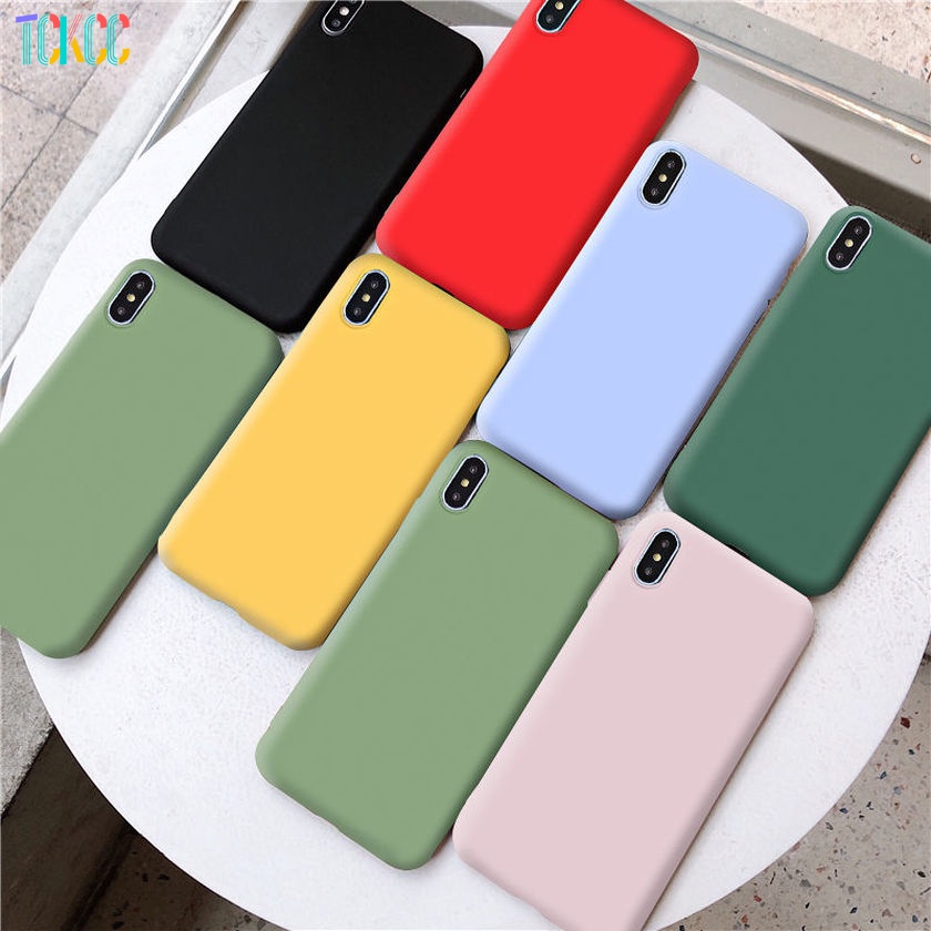 Ốp điện thoại silicone TPU mềm màu trơn cho Samsung Galaxy Note 20 Ultra Note 10 10+ 9 8 5 Note 10 Lite