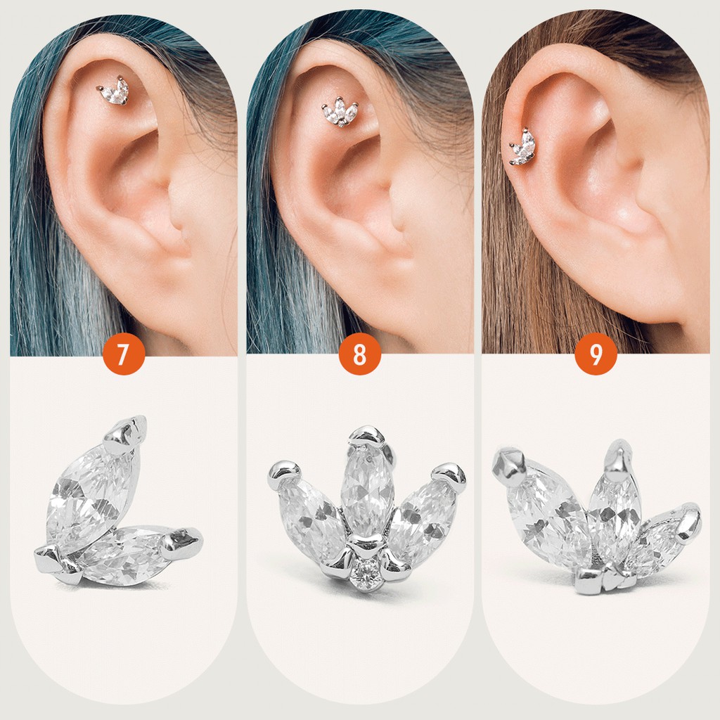 Khuyên tai đá lấp lánh (giá 1 chiếc)