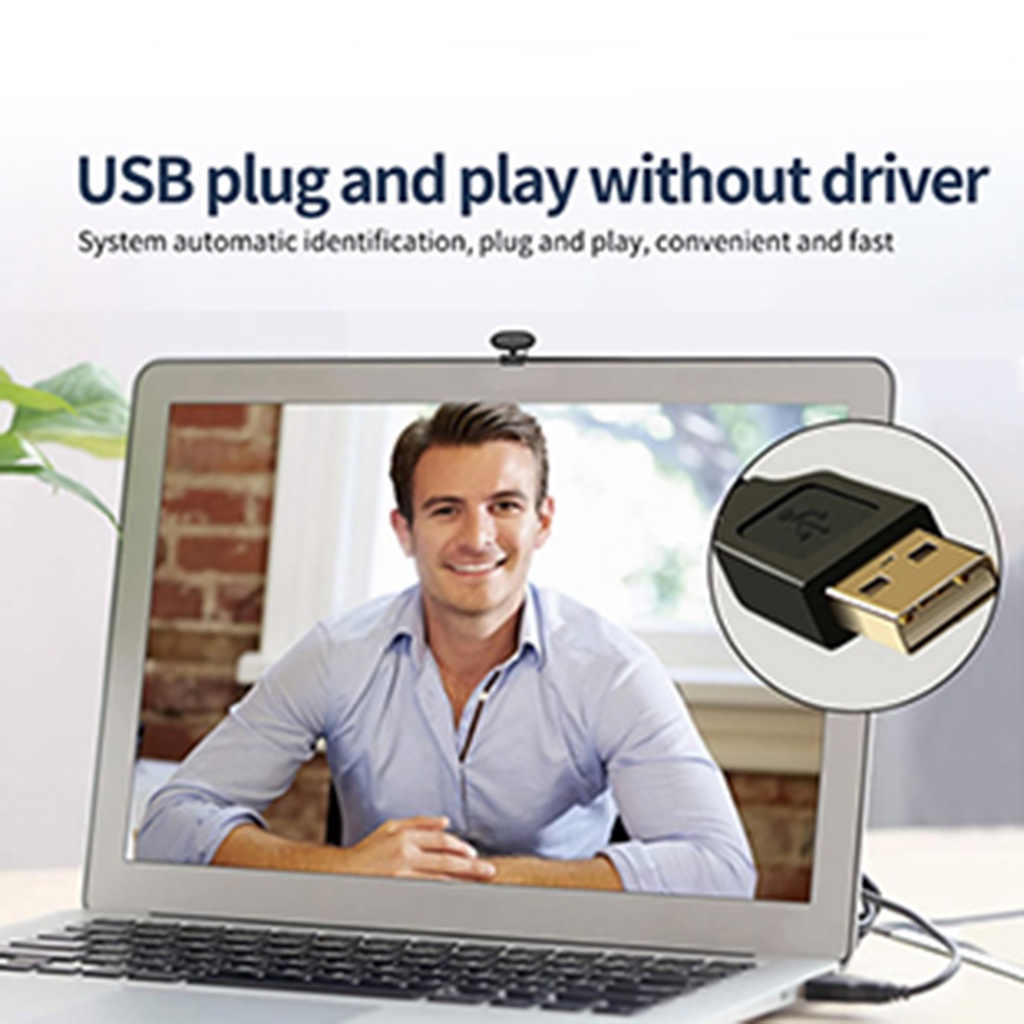 [giá giới hạn] HD Desktop USB 2.0 Webcam Web Cam With Built-in Mic Camera for Live Webcast | BigBuy360 - bigbuy360.vn