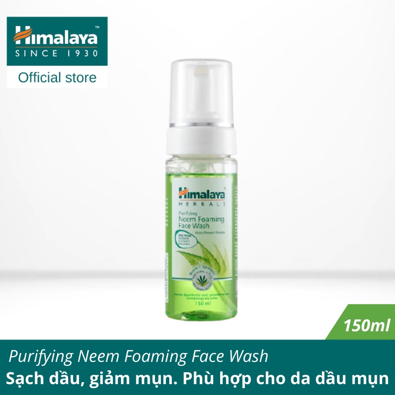 Sữa rửa mặt tạo bọt ngăn ngừa mụn Himalaya Purifying Neem Foaming Face Wash 150ml