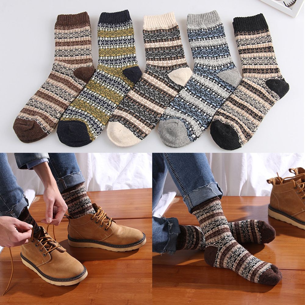 Vớ giữ ấm cho nam và nữ họa tiết thổ cẩm