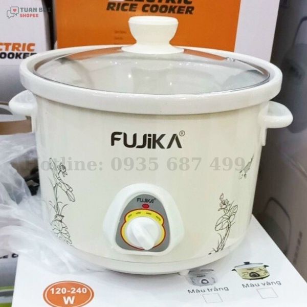 Nồi hầm cháo chậm cho bé FUJIKA FJ-KC2.5L dung tích 2.5L công suất 240W - Chính hãng BH 12 tháng