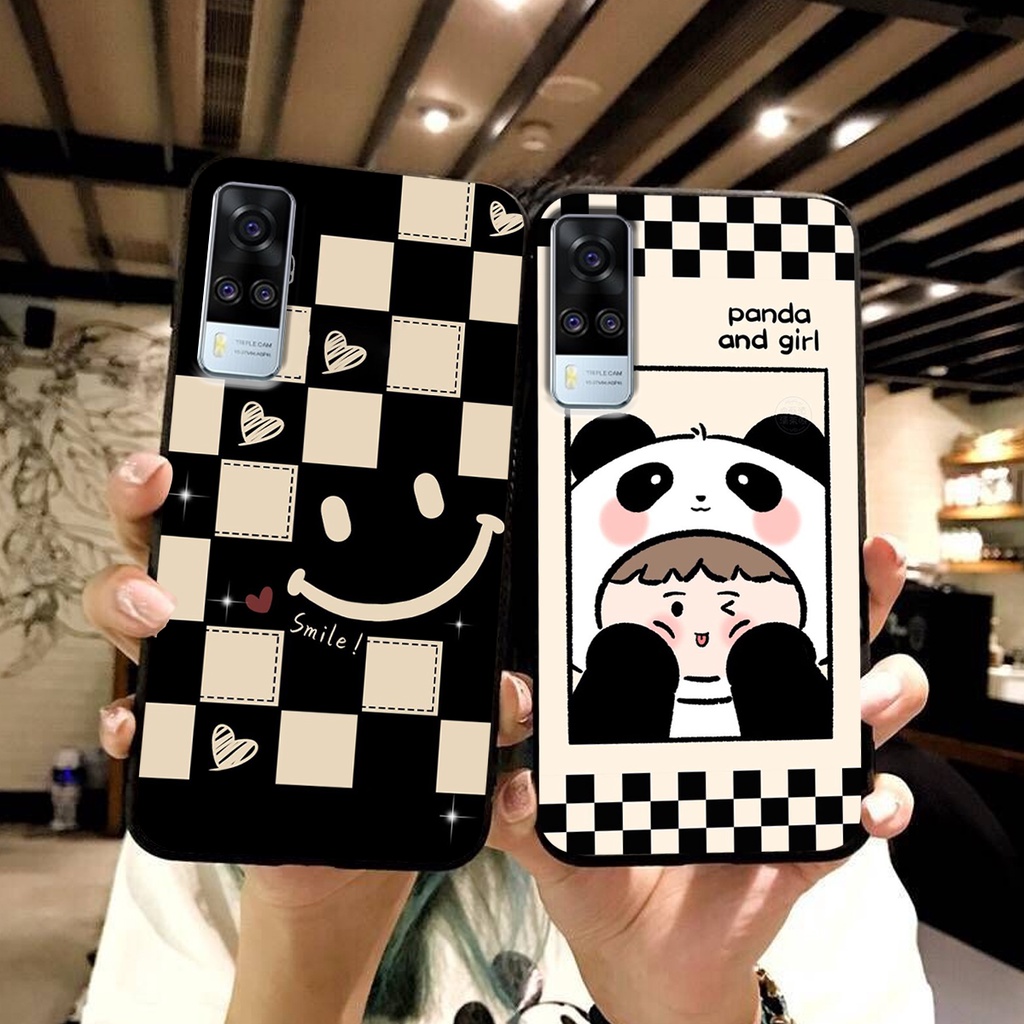 Ốp lưng Vivo Y51 2020 in hình cao cấp mẫu kẻ caro,mikenbe@r siêu hot