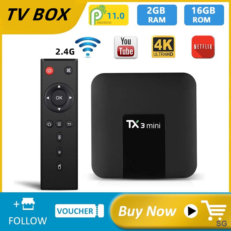 Tv Box Tx3 Mini Thông Minh Amlogic S905W 2.4 Wifi Android 11.0 4gb 32Gb Và Phụ Kiện