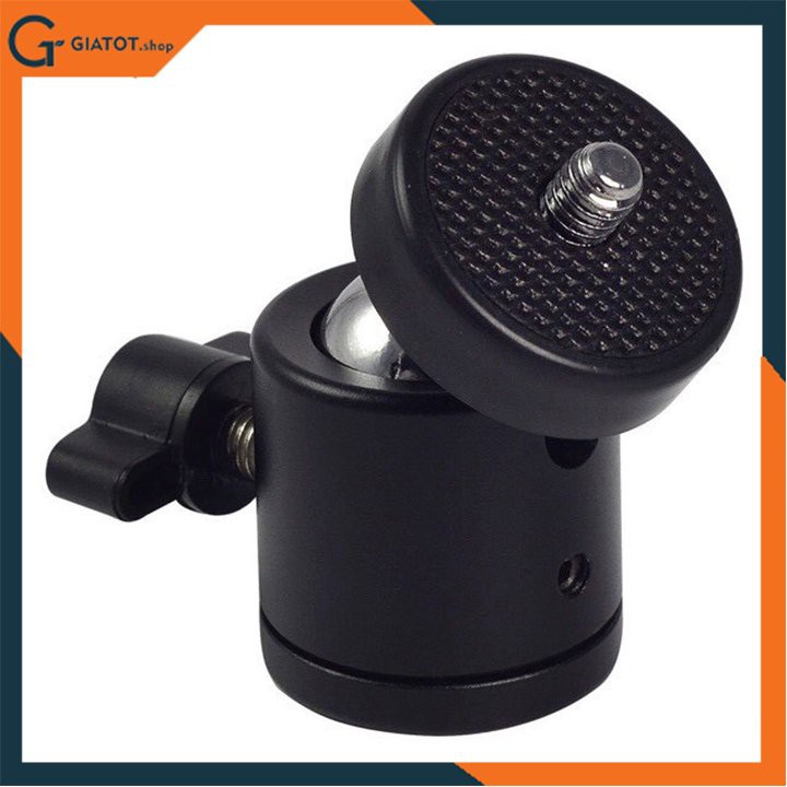 Trụ bi cầu xoay 360 và đầu kẹp điền thoại 2 đầu dành cho các loại tripod chân đèn livestream