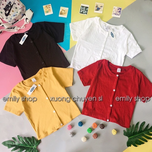 ÁO CROPTOP NÚT (kèm ảnh thật)