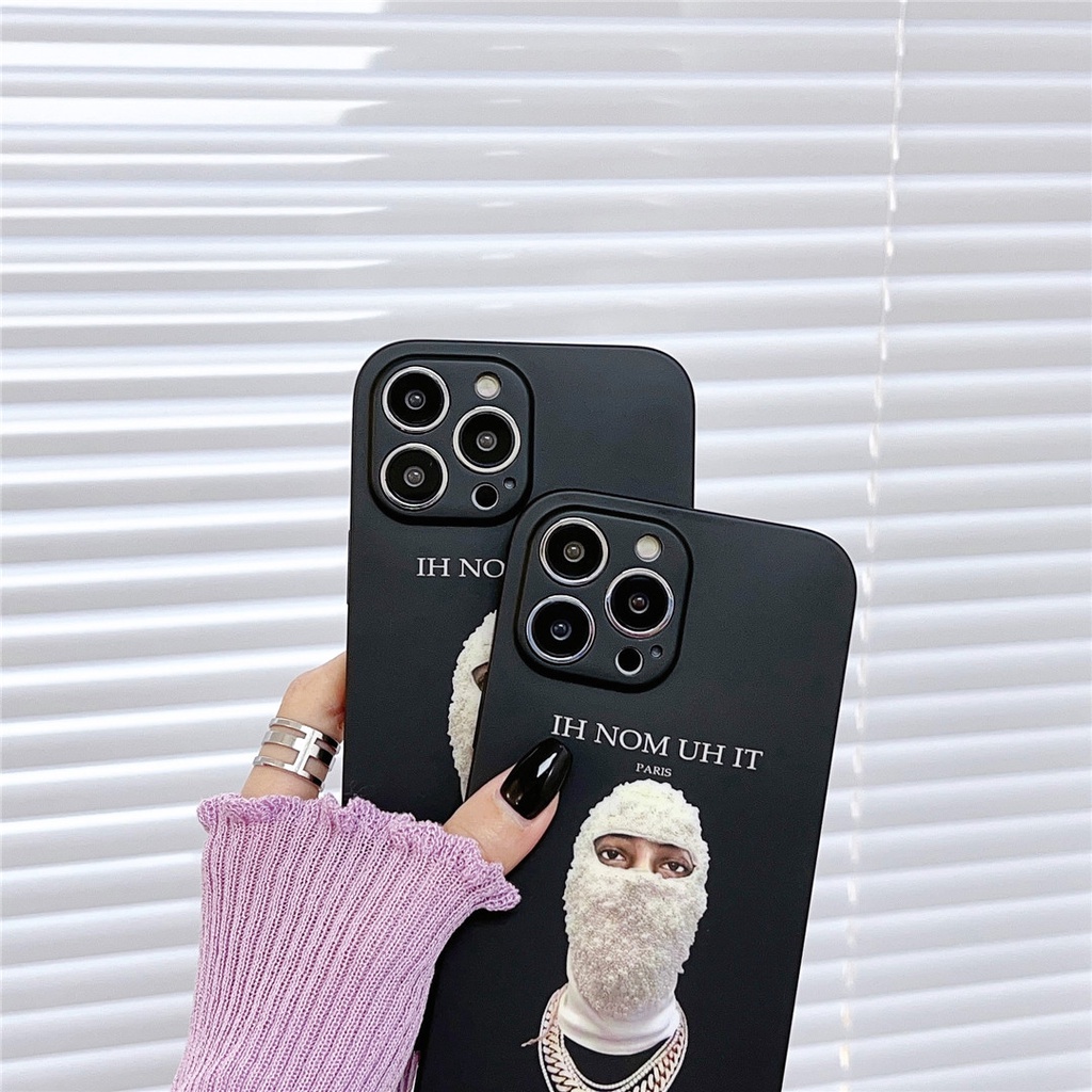 Ốp Điện Thoại Nhựa Cứng Hình Khẩu Trang Đính Ngọc Trai Cho iPhone14 13 12 Mini 11 PRO MAX 6 / 6s 7 / 8plus SE2 X / XS XR XSMAX #Hg5251