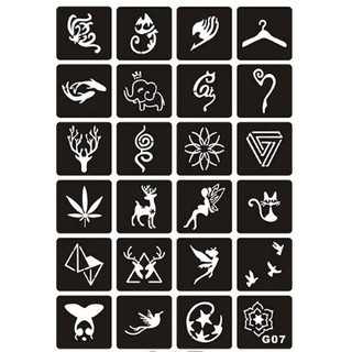 KHUÔN VẼ HENNA DÙNG NHIỀU LẦN( INBOX CHỌN KHUÔN) (không kèm mực)