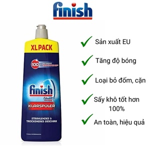 Combo xà phòng rửa bát dạng viên Finish ( viên rửa 150+ Muối rửa 1,2kg+ Nước bóng Finish 400ml )