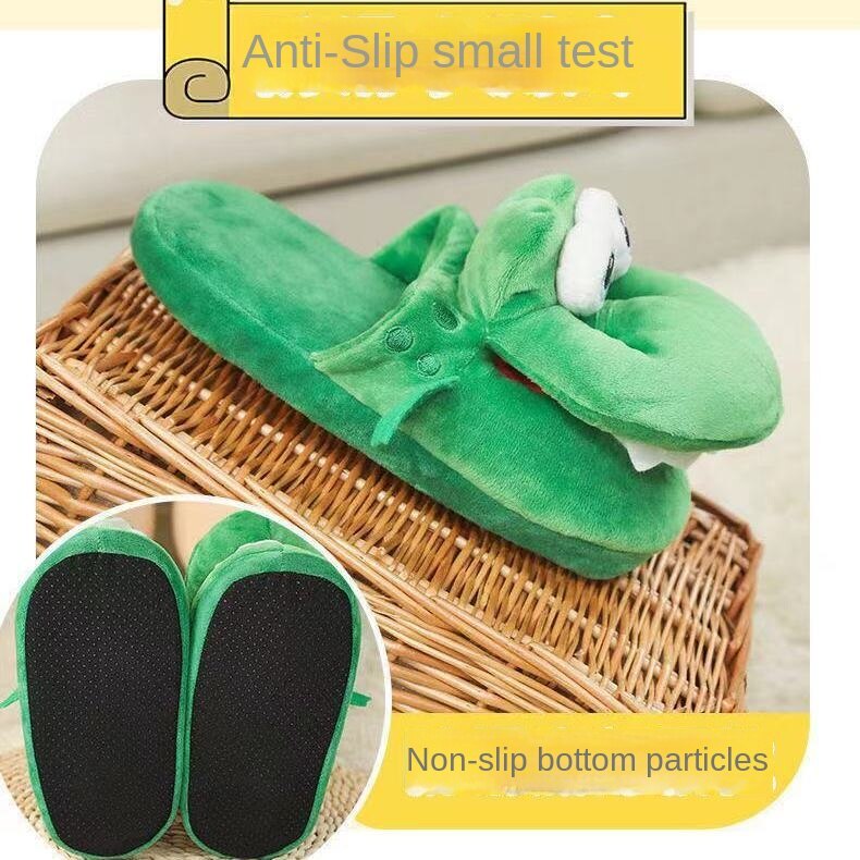 Đôi dép ấm, đôi dép bông có thể nhảy múa với miệng mở, hài hước hoạt hình con khủng long cá sấu, đôi dép đôi dép đôi