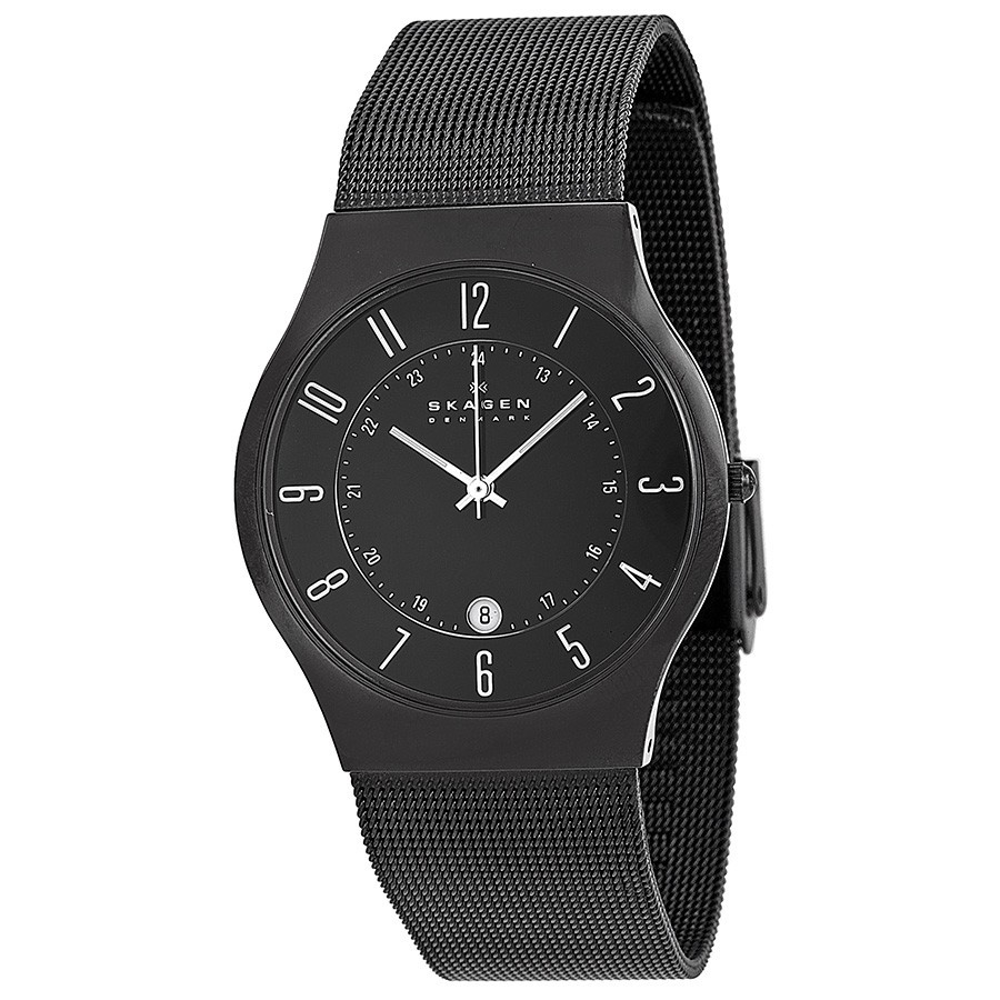 Đồng hồ nam SKAGEN máy PIN 2 màu mặt xanh-đen dây thép BAO SANG- BAO ĐẸP size 38mm