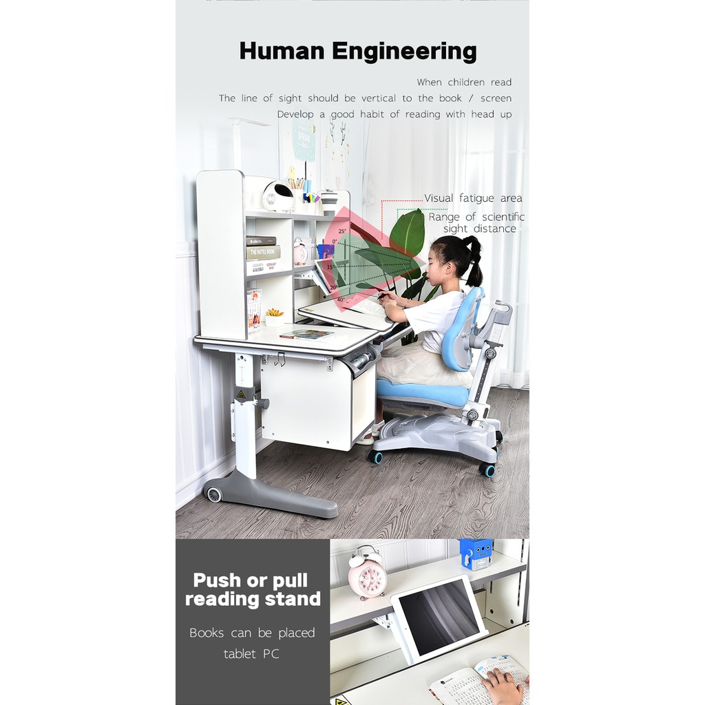 Bàn Học Thông Minh Chống Gù Chống Cận DISNEY 1205 (cốt gỗ tự nhiên) phù hợp 4-18 tuổi _MOMOMART | BigBuy360 - bigbuy360.vn