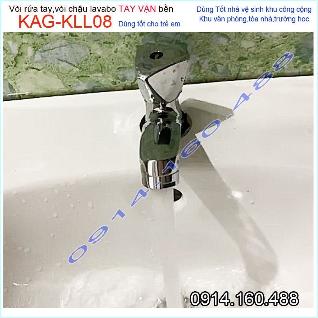 Vòi lavabo lạnh KAG-KLL08, vòi chậu rửa mặt tay vặn tam giác cao cấp nước chảy mạnh sử dụng tốt