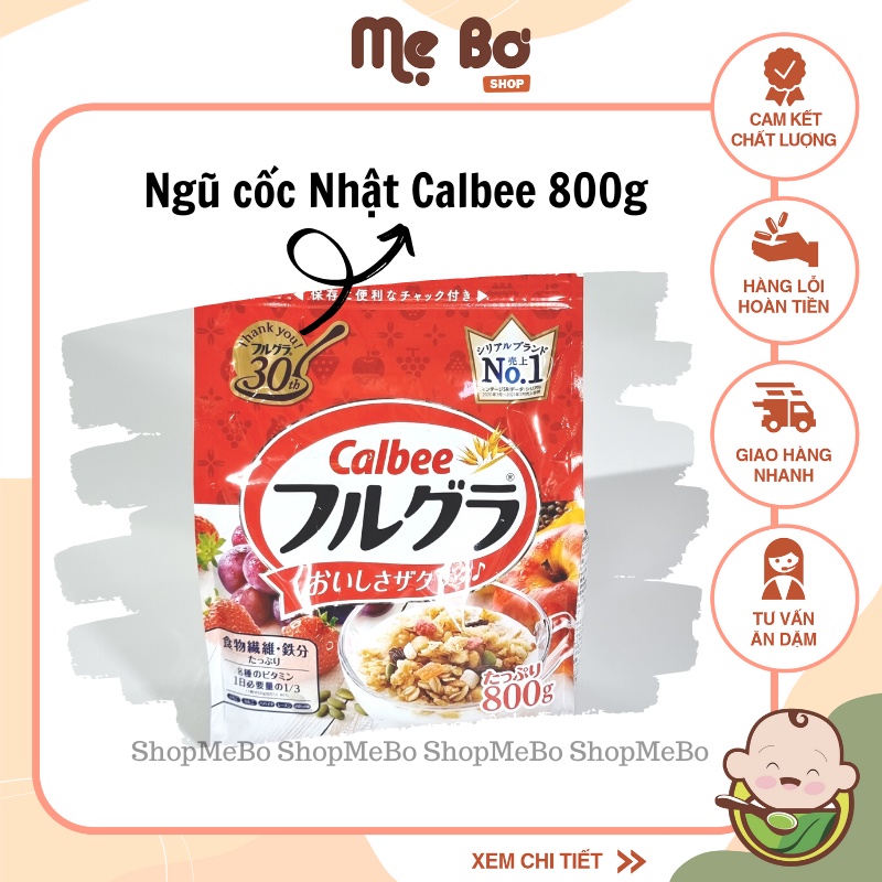 Ngũ cốc Calbee Nhật 800g - cho bé từ 1 tuổi