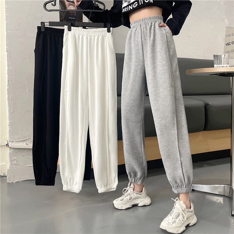 Quần dài SUXI lưng cao dáng rộng thiết kế mới thời trang mùa thu cho nữ