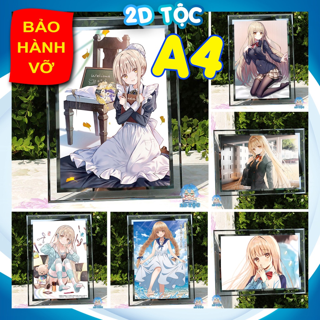 Khung Kính A4 Thiên sứ nhà bên (3) - Khung ảnh - Tranh Poster để bàn by 2D Tộc Shop - Otonari no Tenshi-sama