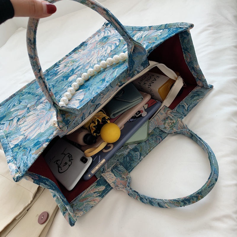 HAPPY HOMLIV Túi xách to công sở Túi Xách Tote Đựng Máy Tính A4 13 Inch 14 Inch Cỡ Lớn Có Khóa Kéo Cho Túi tote Nữ