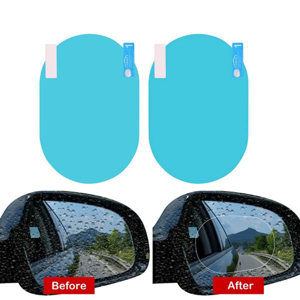 Set 2 sticker dán gương chiếu hậu xe hơi chống sương mù / nước mưa
