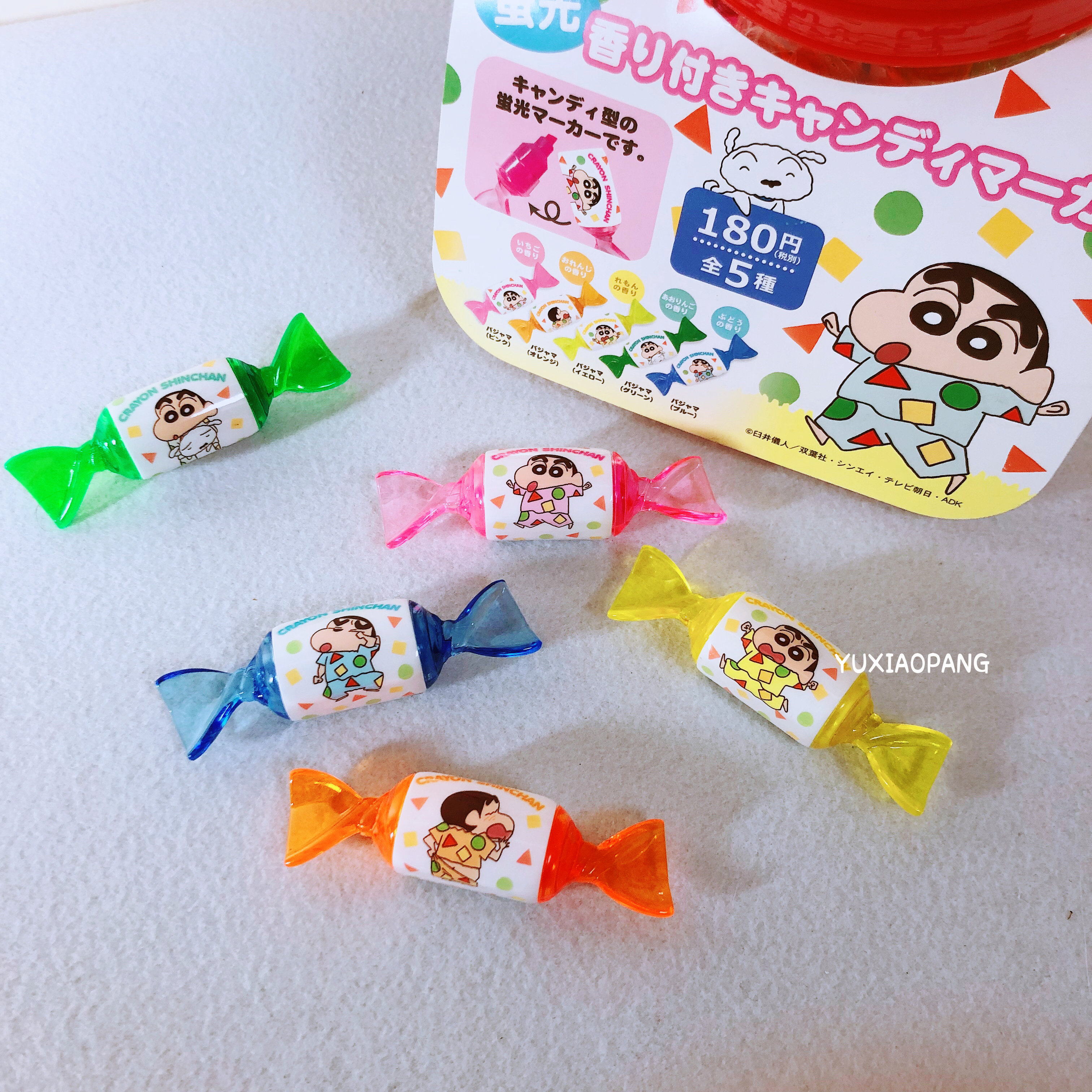 Bút dạ mini hình vien kẹo họa tiết cậu bé bút chì shin Nhật Bản