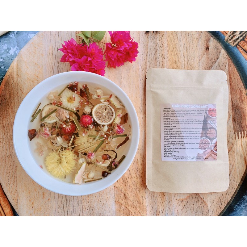 THẢO DƯỢC XÔNG MẶT 100Gr [KÈM TINH DẦU - HƠN 20 LOẠI THẢO DƯỢC QUÝ]