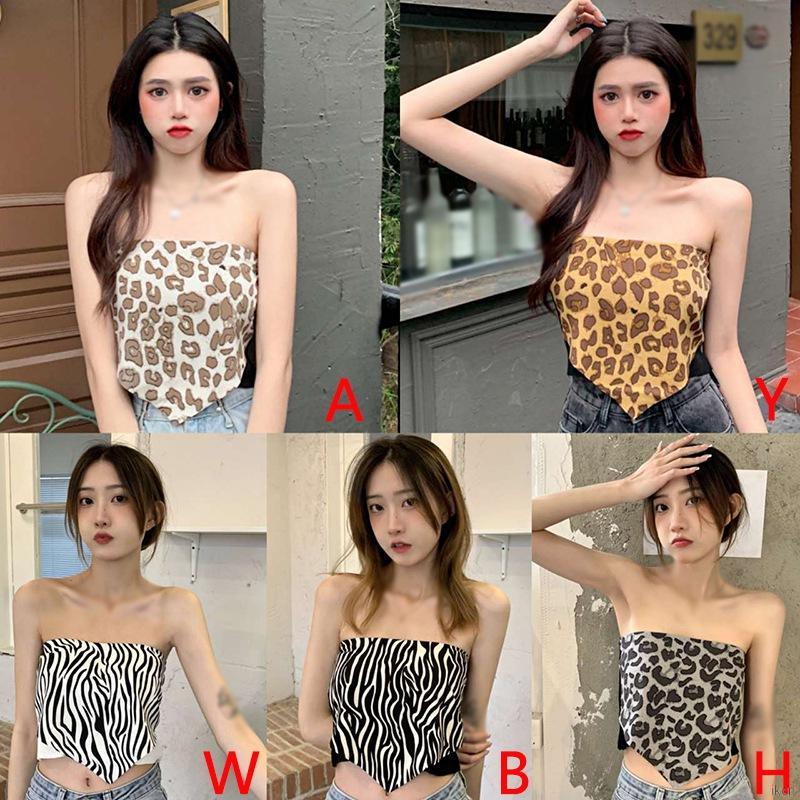 Áo Lửng Hai Dây Họa Tiết Da Báo / Ngựa Vằn Thời Trang Dành Cho Nữ