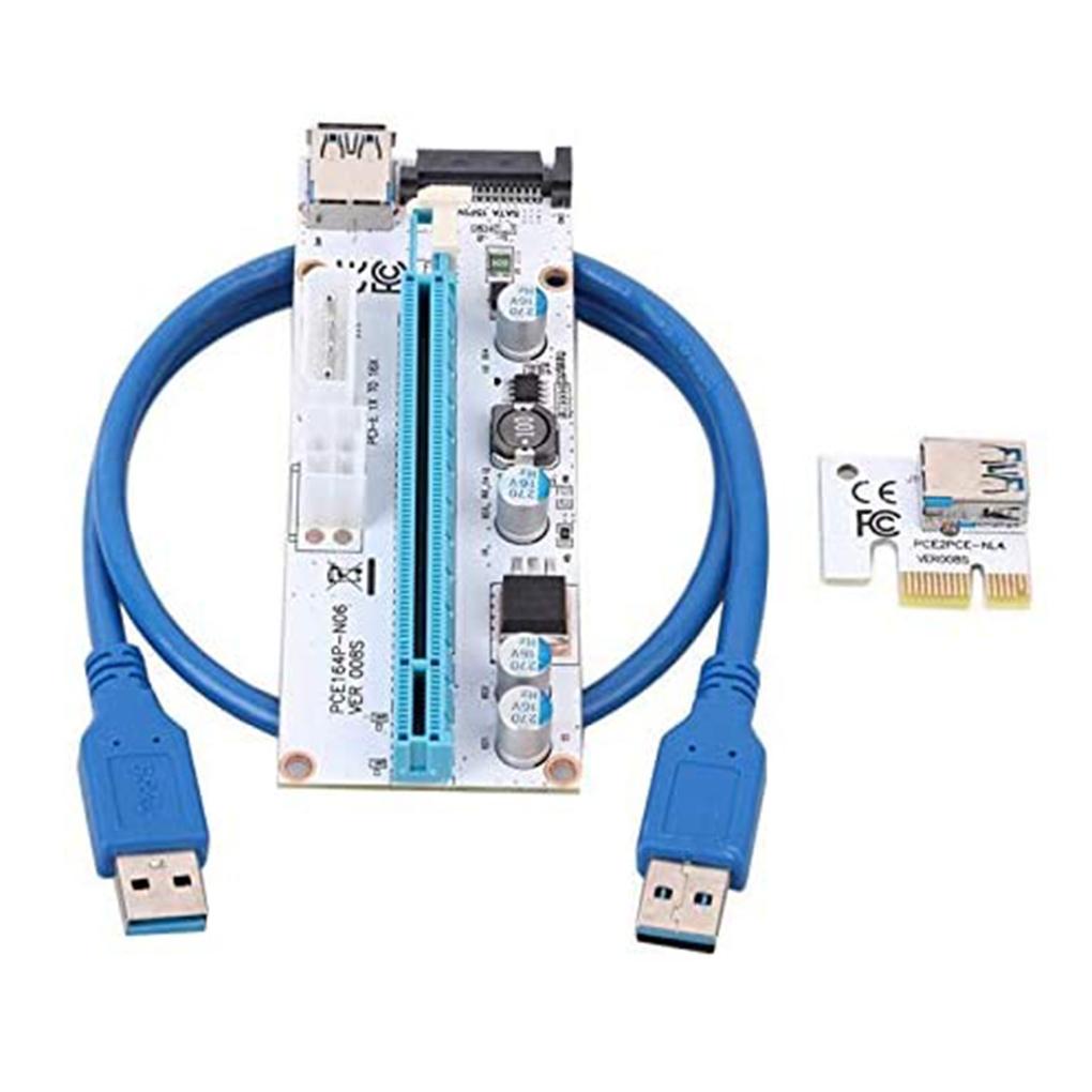 Card Đồ Họa Chuyển Đổi USB 3 0 PCI-E Giao Diện 6-pin 1x Sang 16x Thẻ