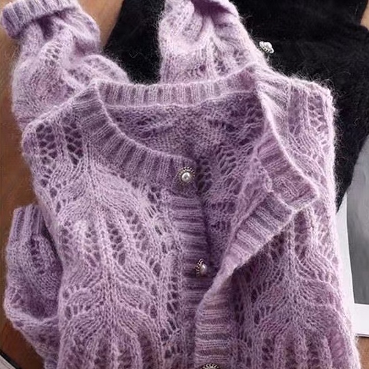 SUXI Áo Khoác Cardigan Dệt Kim Mỏng Tay Dài Dáng Rộng Màu Sắc Xinh Xắn