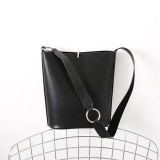 X02 Túi xách nữ da tote dáng đứng khóa mắc cái đơn giản phong cách ulzzang