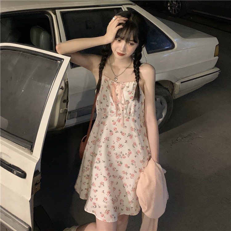 Váy đầm 2 dây mix áo khoác mỏng nhẹ gợi cảm👗order👗