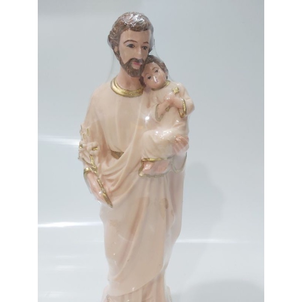 Tượng công giáo - Tượng Thánh Giuse bế Chúa màu lạ 30cm