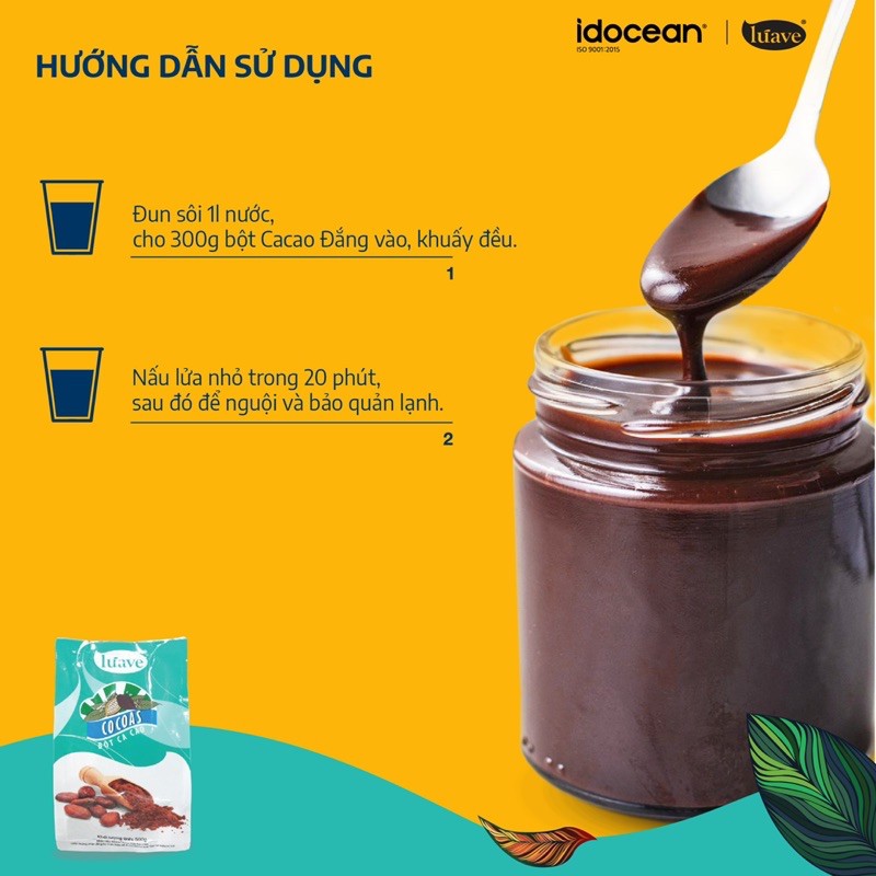 Bột cacao nguyên chất Luave 500g