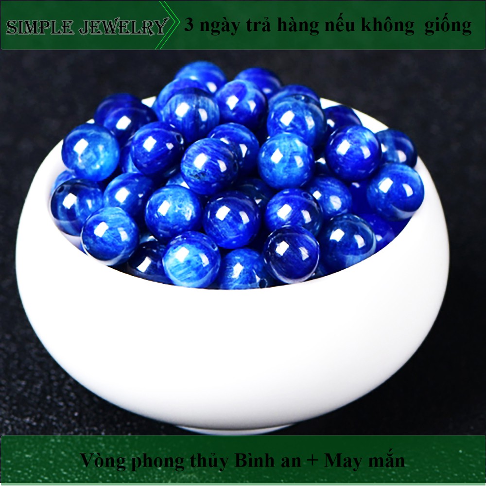 Hạt đá kyanite cao cấp dùng mix vòng tay đá hoặc bổ sung hạt thiếu
