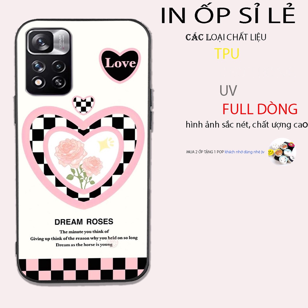 Ốp lưng điện thoại Xiaomi redmi note 11 pro  / note 11 pro plus trái tim sắc màu