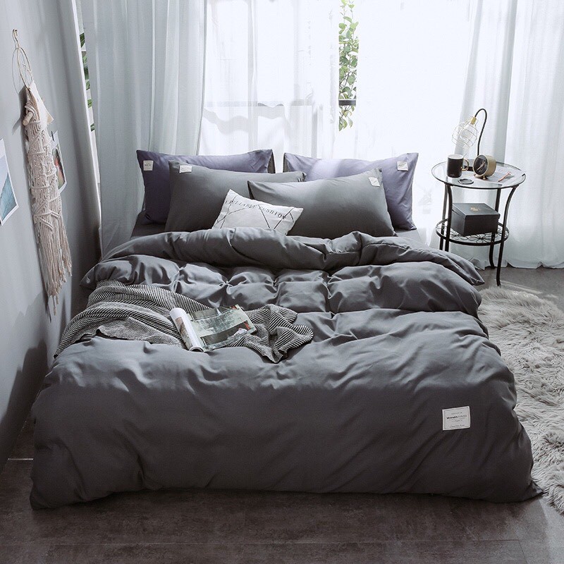 Vỏ chăn trơn Cotton Tici kích thước 2m x 2m2 lồng được ruột